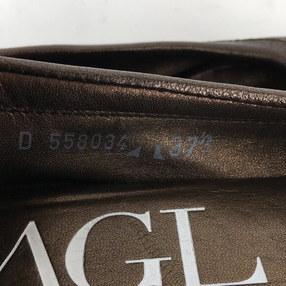 AGL Brown Cap Toe Leather Flats 558034 Size 37.5 - Picture 5 of 11